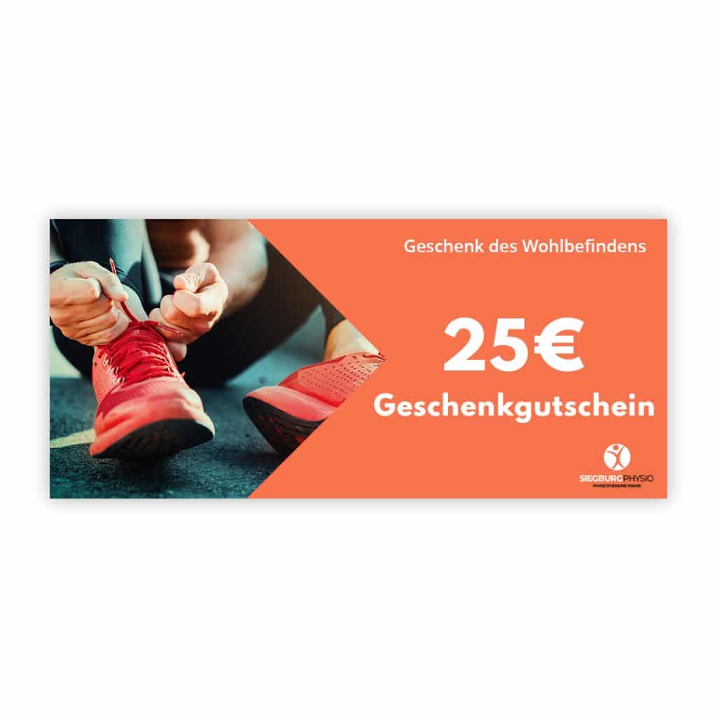 25 € Geschenkgutschein mit Sportmotiv: Läufer im Freien